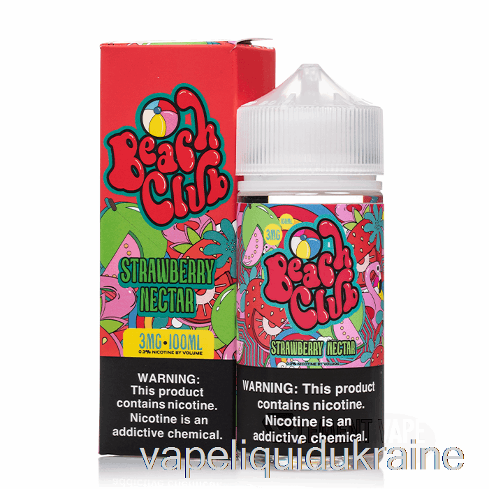 Vape Ukraine Strawberry Nectar - Beach Club - 100mL 3mg